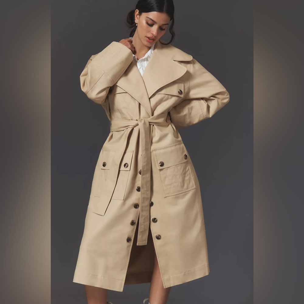 Classic Beige Trench Coat - Women’s Belted Trench